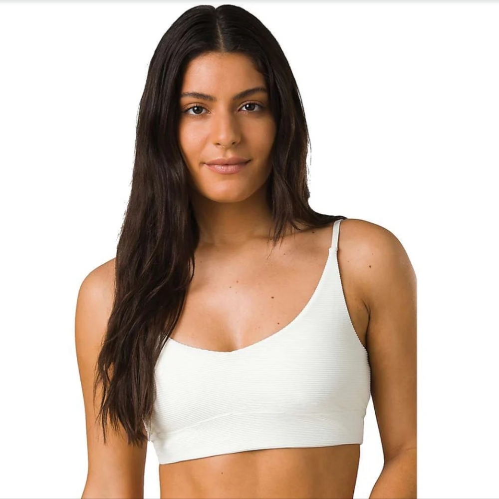 prAna White Ribbed Swimtop - Picture 2 of 6